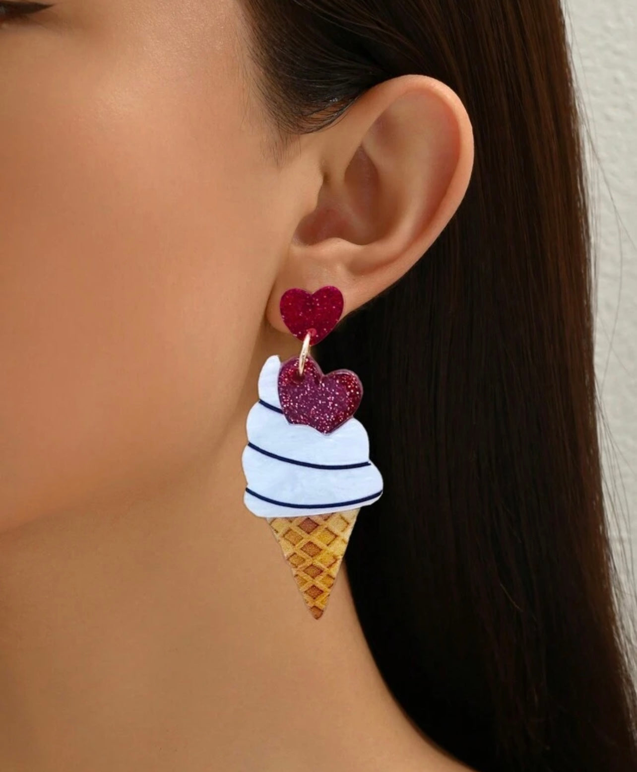 PENDIENTES HELADO CORAZÓN