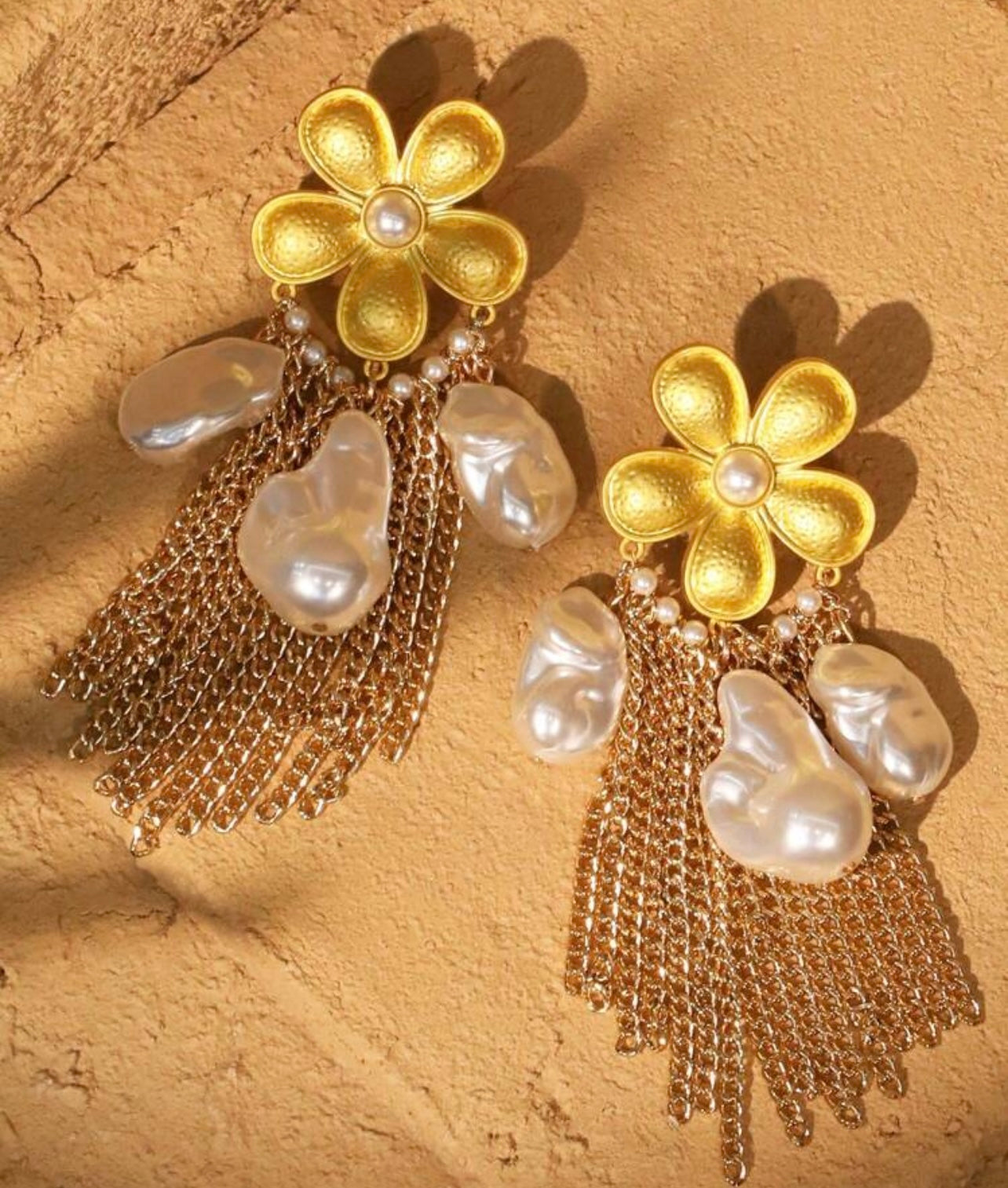 PENDIENTES FLOR PERLAS