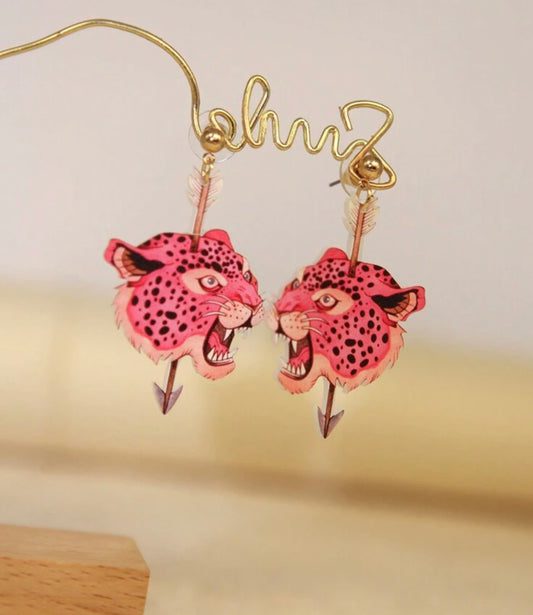 PENDIENTES PRINT PINK