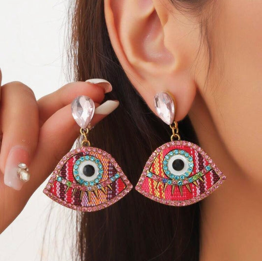 PENDIENTES OJO BRILLANTES